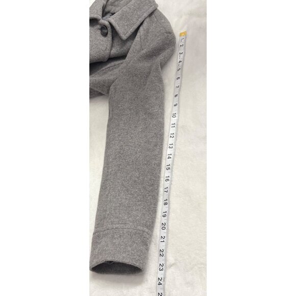 Anne Klein Sophisticated Gray Wool-Blend Button-Up Winter Coat Womens Size 8 - Picture 14 of 14